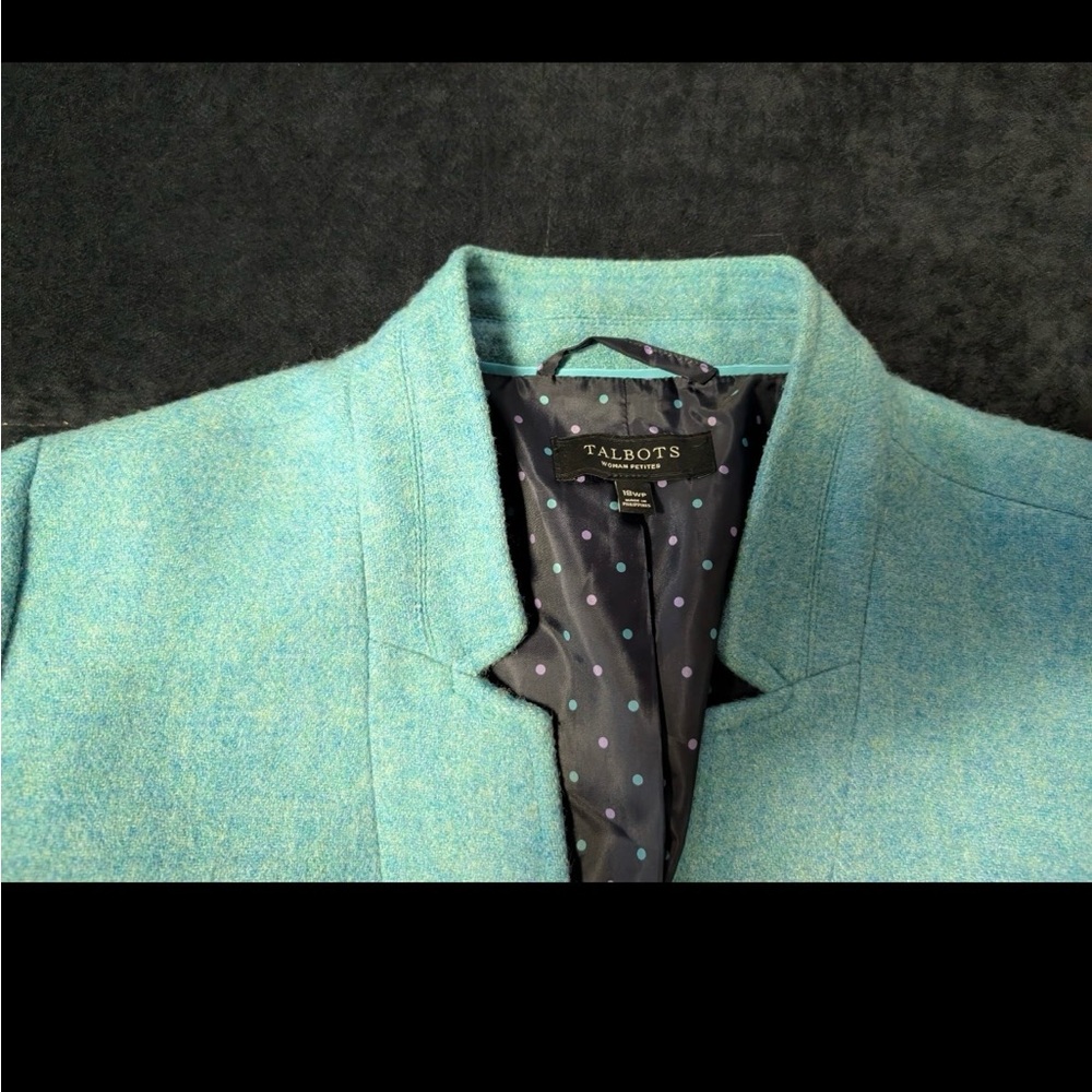Talbots Aqua Open-Front Blazer - Picture 2 of 4